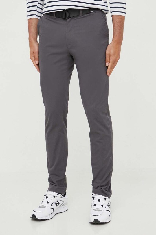 Calvin Klein spodnie z elastanem szary K10K110979