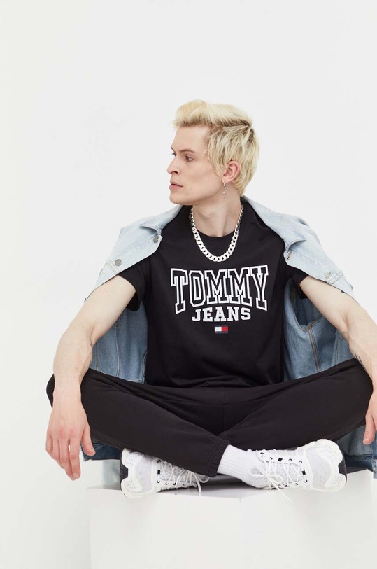 Tommy Jeans spodnie bawełniane DM0DM16782 czarny AW23