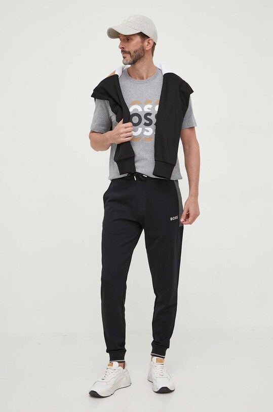 BOSS spodnie dresowe 50496750 czarny AW23