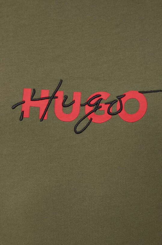 HUGO spodnie bawełniane lounge zielony 50496981
