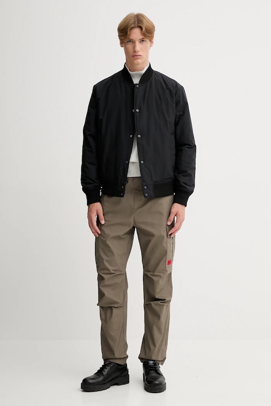 HUGO spodnie bawełniane 50493865 beżowy AW25