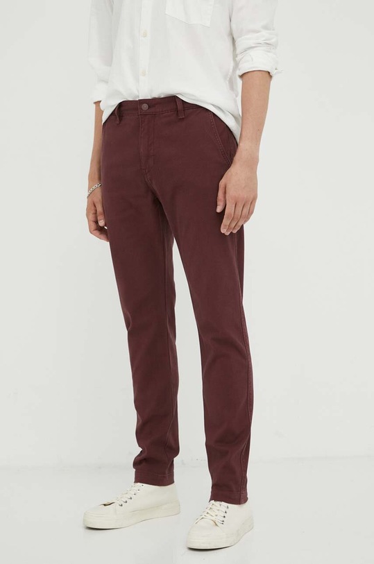 Levi's spodnie z elastanem bordowy 17199.0084