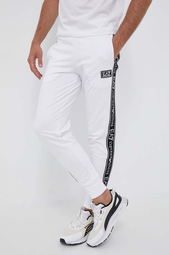 Бавовняні спортивні штани EA7 Emporio Armani 6RPP54.PJ05Z білий AW23