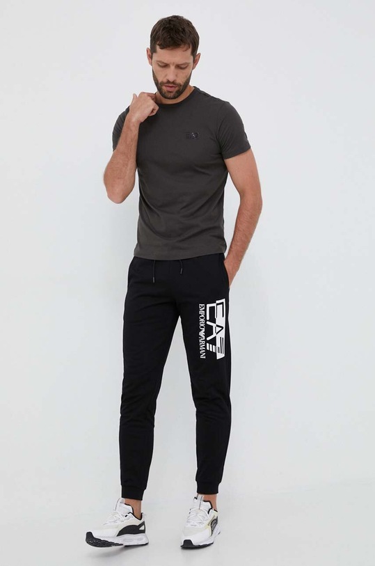 Bavlnené tepláky EA7 Emporio Armani 6RPP73.PJ05Z čierna AW23