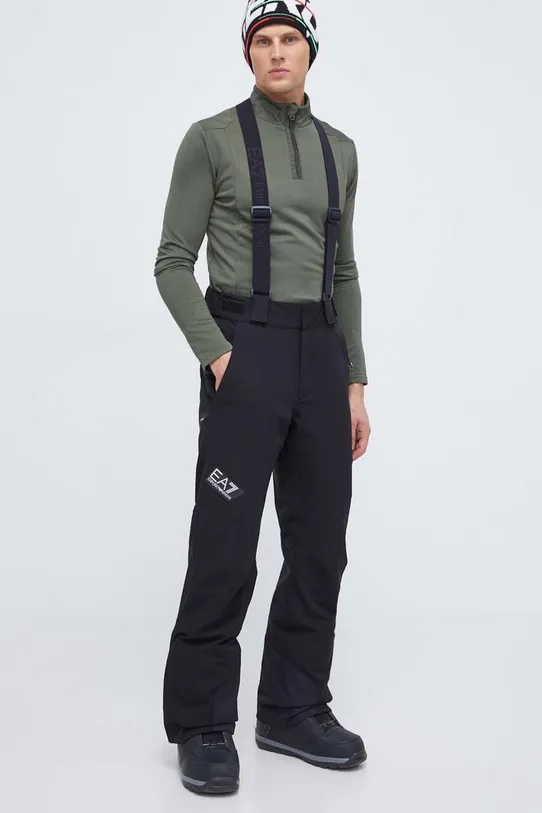 EA7 Emporio Armani spodnie narciarskie tkanina czarny 6RPP27.PNCJZ