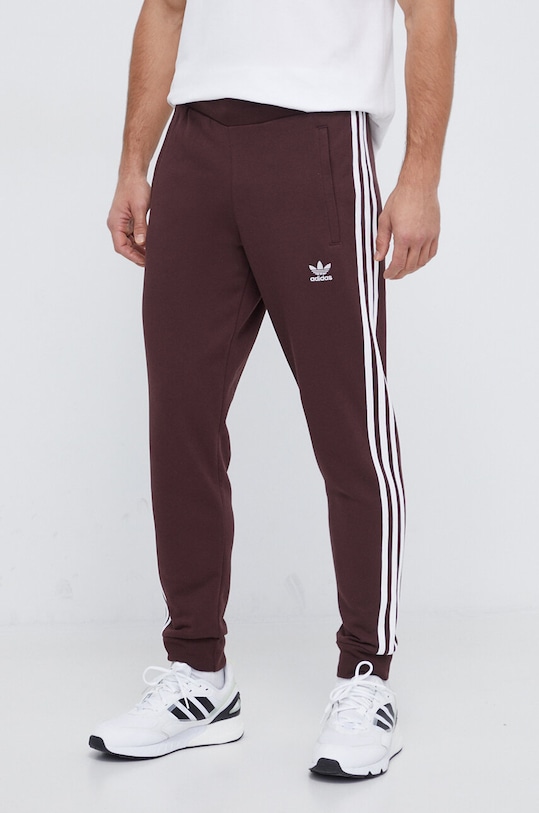 adidas Originals spodnie dresowe dzianina bordowy IM2109