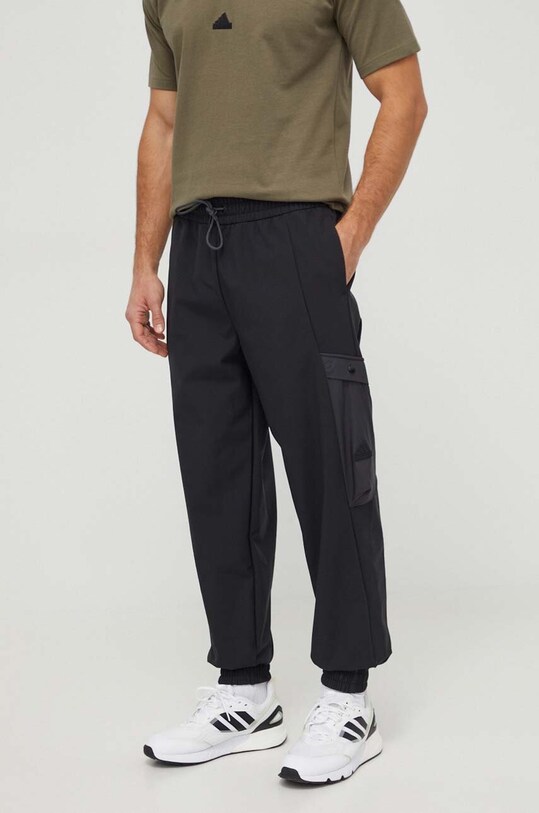 adidas spodnie dresowe tkanina czarny IJ6086