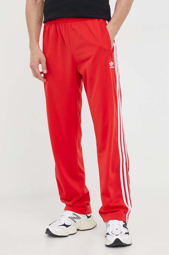 Спортен панталон adidas Originals Adicolor Classics Firebird трикотаж червен IJ7057