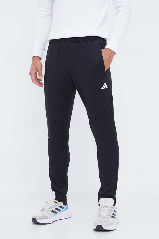 adidas Performance spodnie treningowe Game and Go dzianina czarny HZ3058