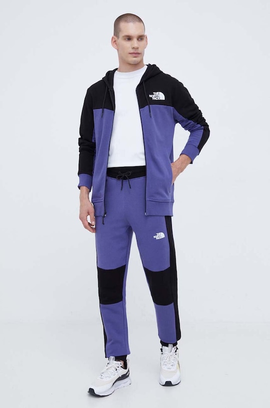 The North Face spodnie dresowe bawełniane NF0A7X1ZI0D1 fioletowy AW23