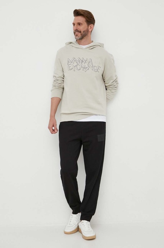 Bavlnené tepláky Armani Exchange 6RZPLM.ZJ4XZ čierna AW23