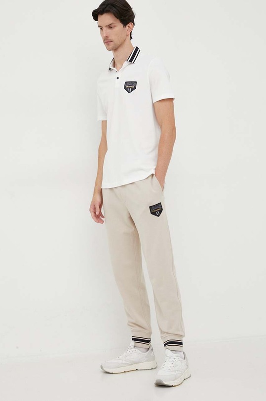 Armani Exchange spodnie dresowe 6RZPJF.ZJDPZ brązowy AW23