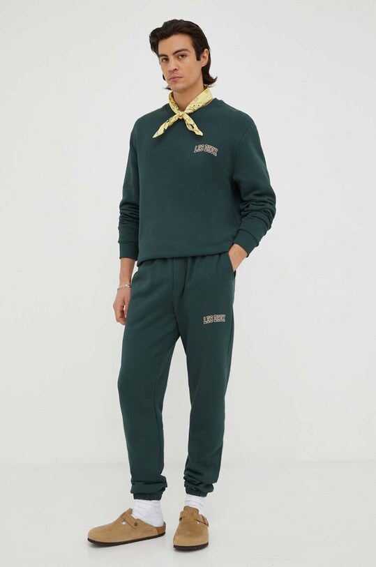 Les Deux pantaloni da jogging in cotone LDM530042 verde AW23