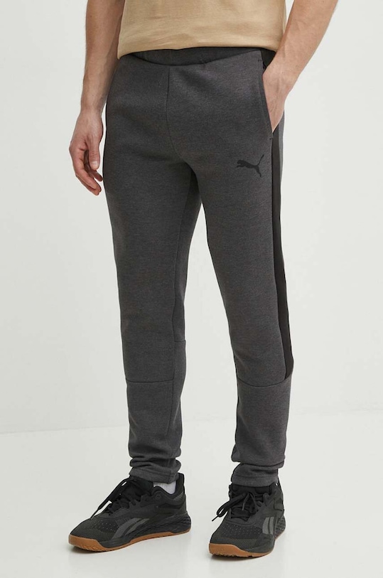 Puma pantaloni de antrenament tricotaj gri 585814