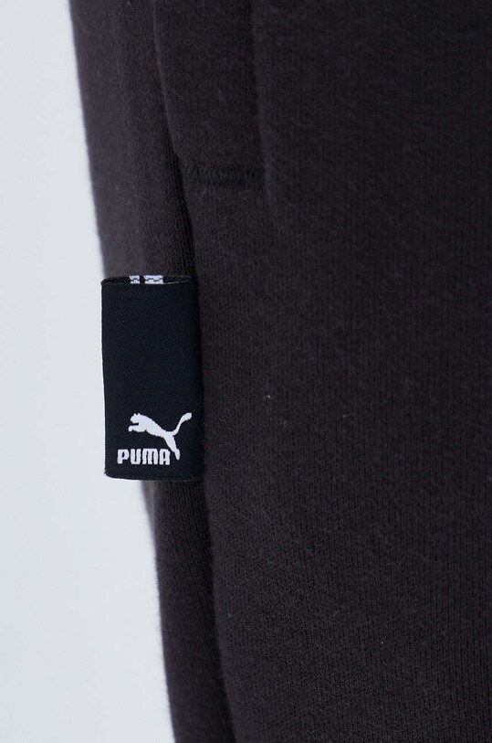 Βαμβακερό παντελόνι Puma μαύρο 621328