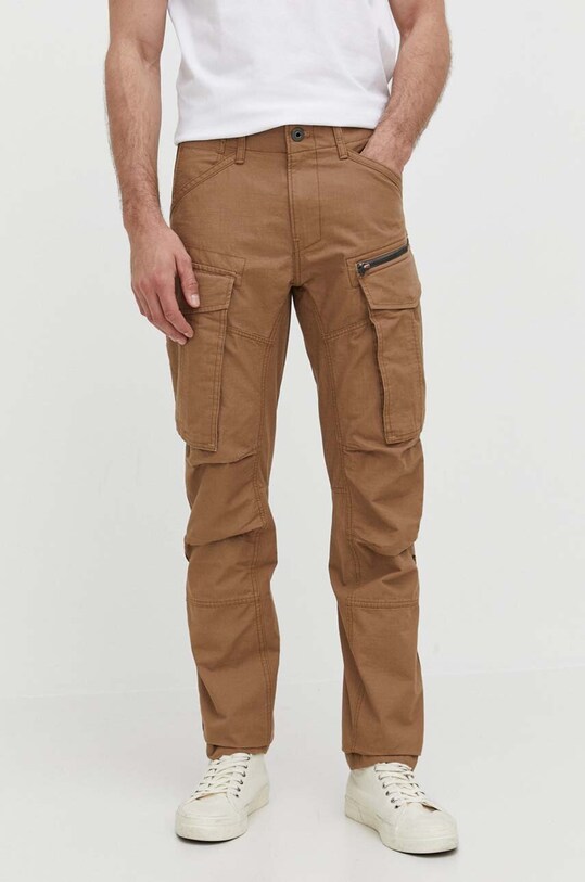Hlače G-Star Raw bez uzorka bež D02190.D213