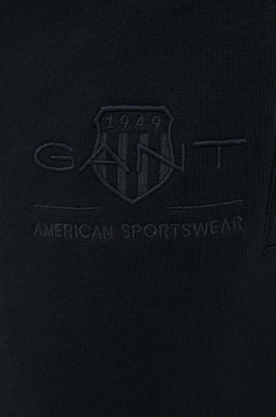 Gant spodnie dresowe bawełniane czarny 2039023.