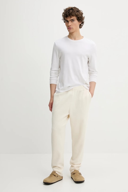 American Vintage pantaloni de trening MBOBY05AH23 bej AW23