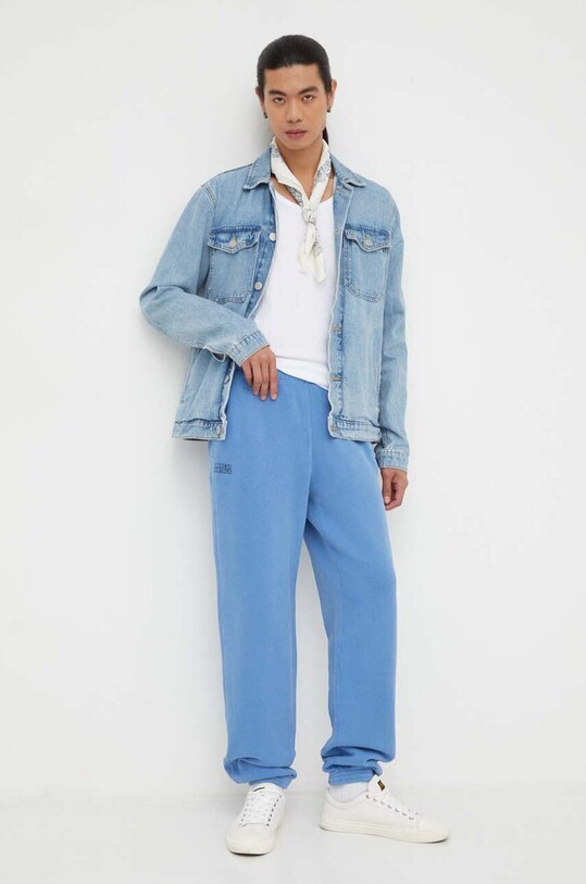 Παντελόνι φόρμας American Vintage MIZU05AH23 μπλε AW23