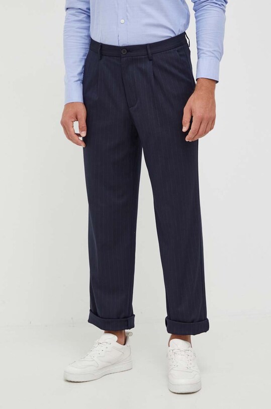 United Colors of Benetton spodnie wzorzyste granatowy 4ZVMUF02L.903