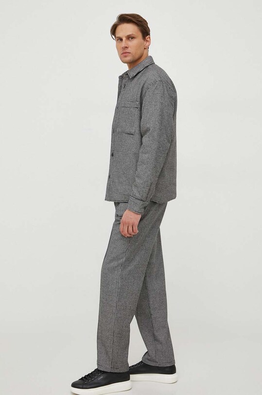 United Colors of Benetton spodnie z domieszką wełny 40DWUF030.901 czarny AW23