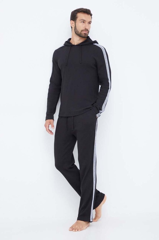 Michael Kors spodnie bawełniane lounge 6F35P13081 czarny AW23