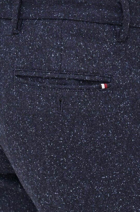 Παντελόνι από μείγμα μαλλιού Tommy Hilfiger σκούρο μπλε MW0MW32563
