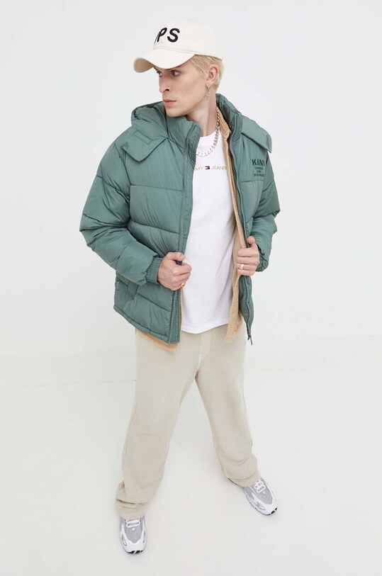 Хлопковые спортивные штаны Tommy Jeans DM0DM17779 бежевый AW23