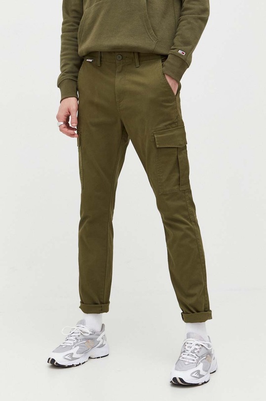 Παντελόνι Tommy Jeans DM0DM17678 πράσινο AW23