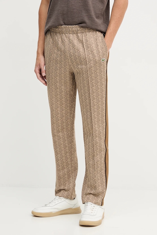Lacoste spodnie dresowe dzianina beżowy XH1440