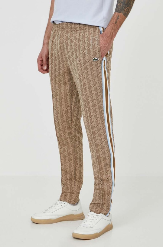 Lacoste spodnie dresowe dzianina beżowy XH1440
