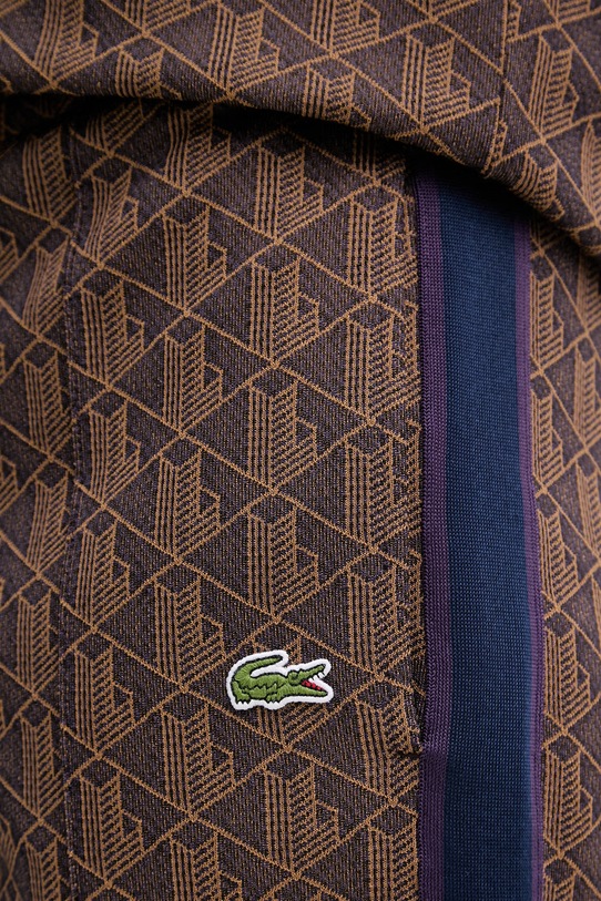 Lacoste spodnie dresowe męskie z bawełną brązowy XH1440