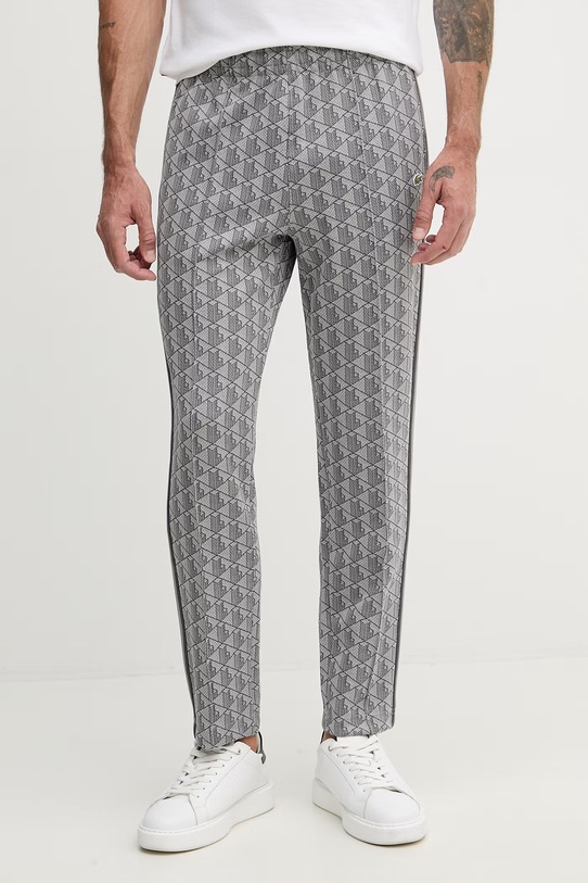 Lacoste спортивні штани чоловічі з бавовною трикотаж сірий XH1440