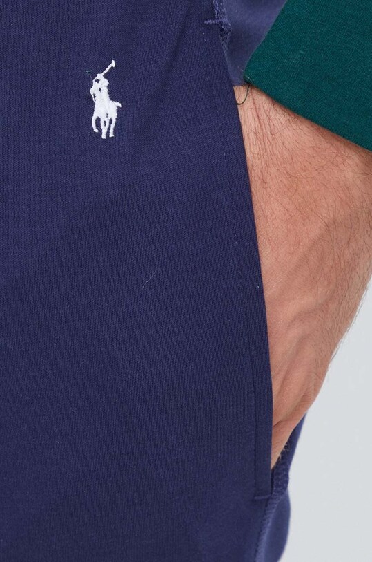 Бавовняні штани лаунж Polo Ralph Lauren темно-синій 714908571