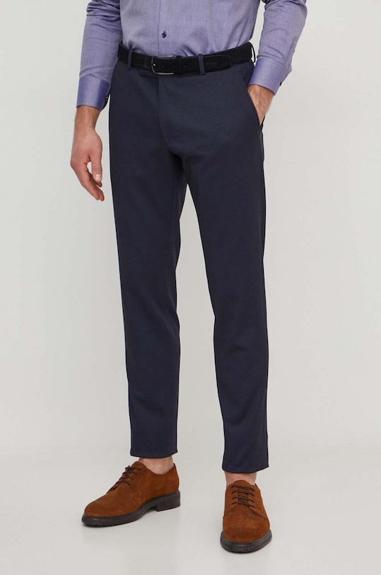 Karl Lagerfeld pantaloni chinos bleumarin 534010.255002