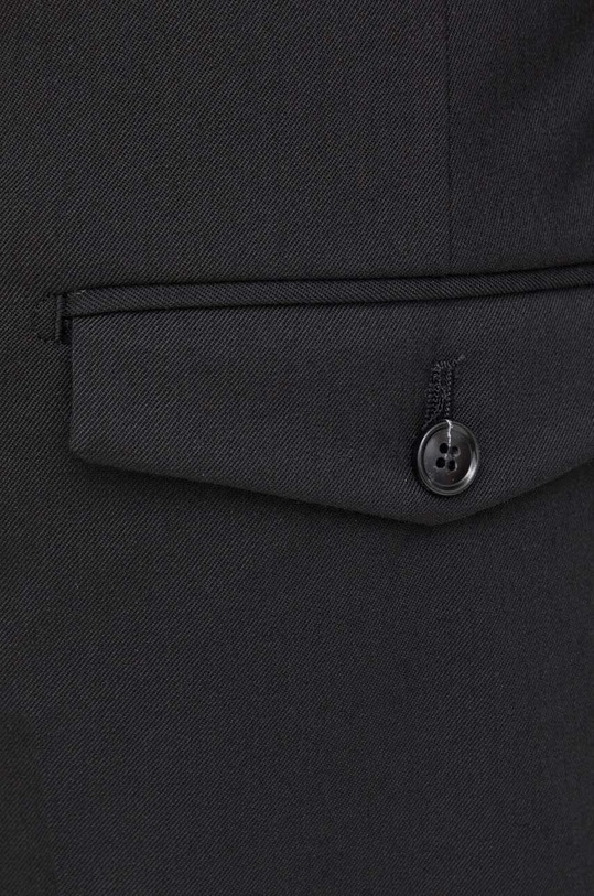 Hlače s primjesom vune Tiger Of Sweden crna T71395002