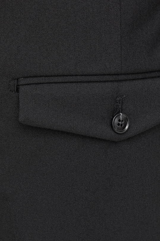 Hlače s primjesom vune Tiger Of Sweden crna T71395002