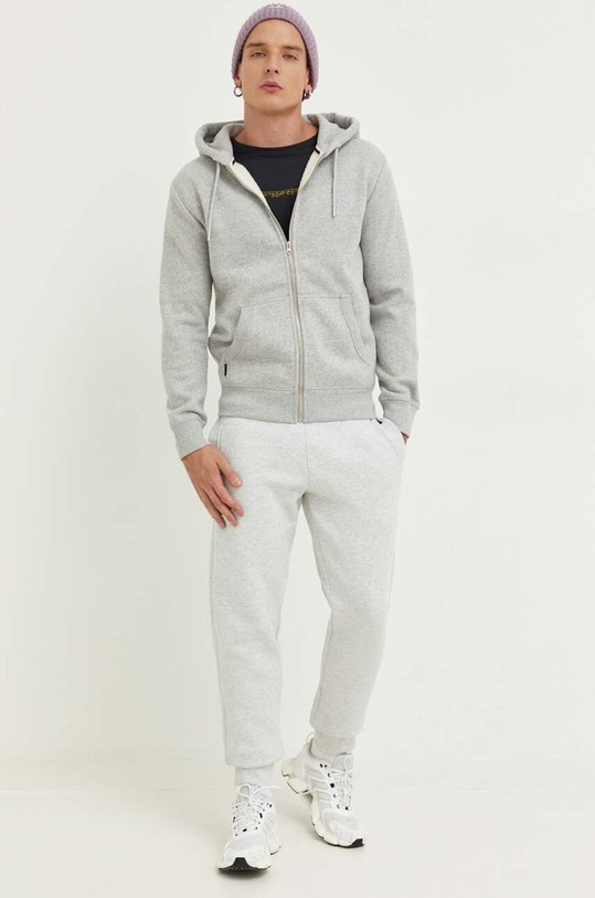 Superdry spodnie dresowe M7011032A.5WB szary AW23