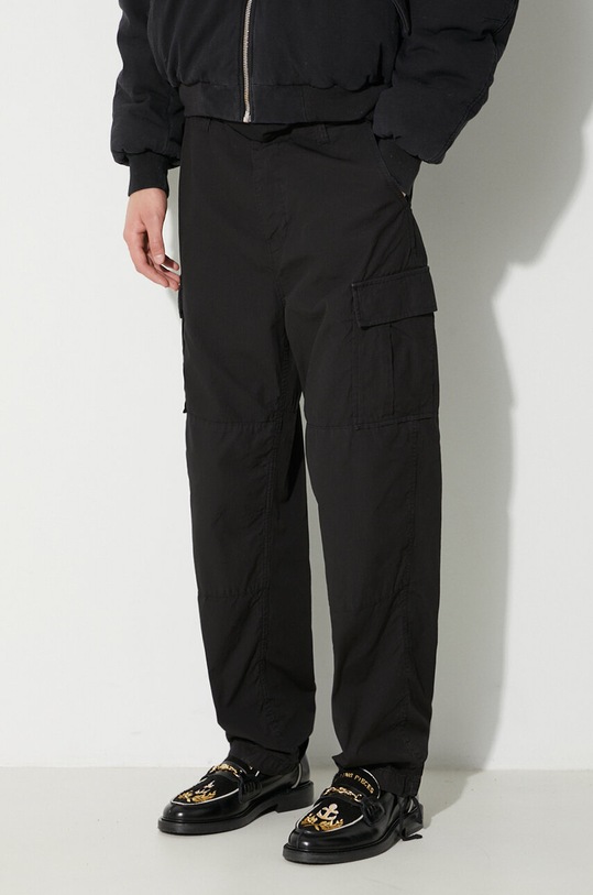 Βαμβακερό παντελόνι Stan Ray CARGO PANT μαύρο AW2310249