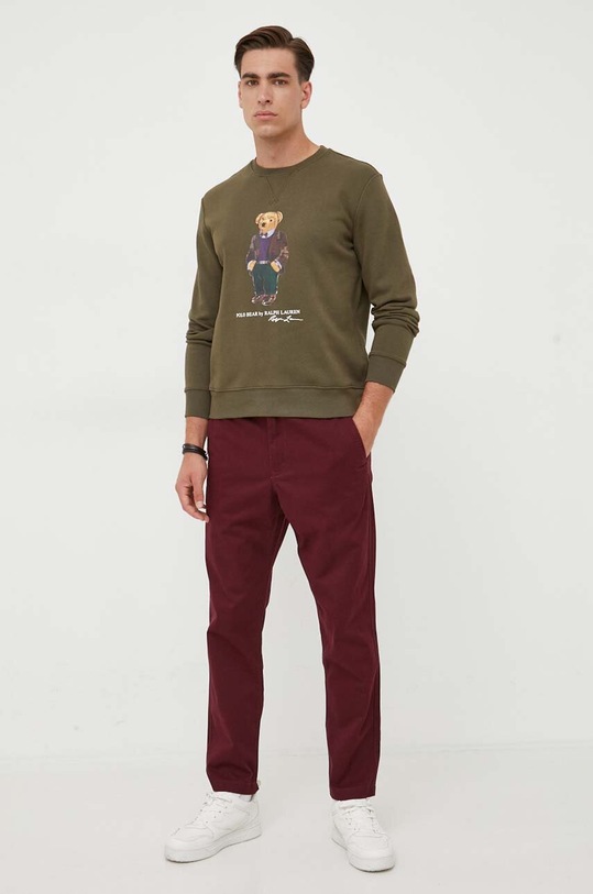 Polo Ralph Lauren nadrág 710740566 burgundia AW23