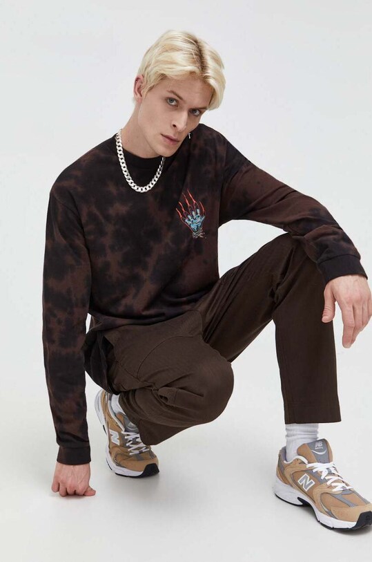 Abercrombie & Fitch spodnie bawełniane KI130.3046.410 brązowy AW23