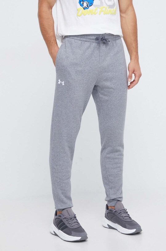 Under Armour pantaloni de trening tricotaj gri 1379774