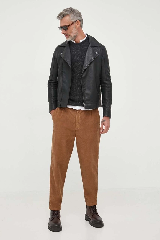 Hlače od samta Barbour Highgate Cord Trouser MTR0675 smeđa AW23