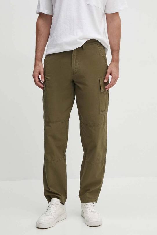 Barbour pantaloni de bumbac bumbac verde MTR0693