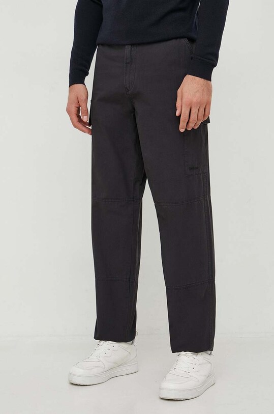 Pamučne hlače Barbour MTR0693 crna AW23