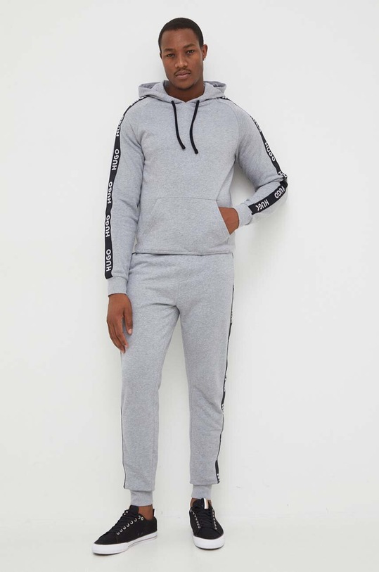 Домашен спортен панталон от памук HUGO 50496995 сив AW23