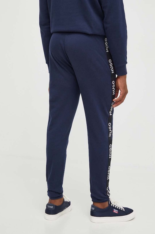 Odzież HUGO spodnie bawełniane lounge 50496995 niebieski