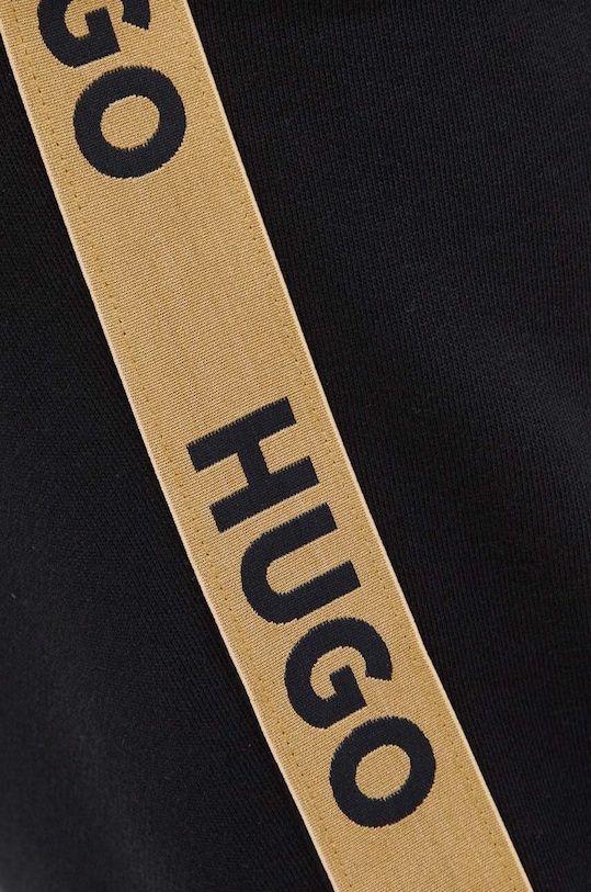 HUGO spodnie bawełniane lounge czarny 50496995