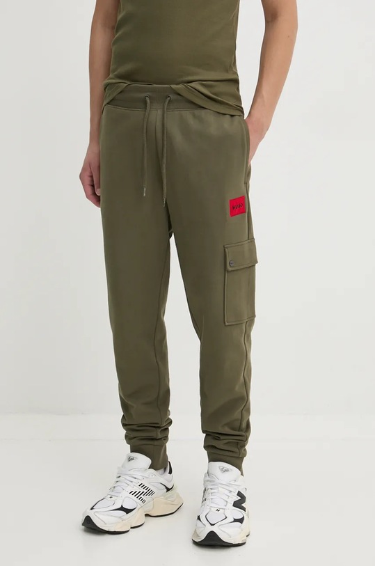 Bavlnené tepláky HUGO bavlna zelená 50479164