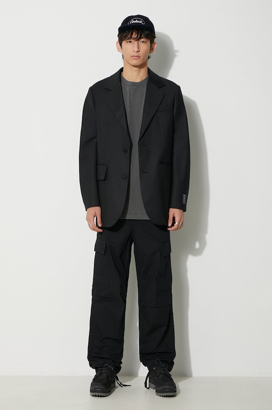 Βαμβακερό παντελόνι Carhartt WIP I032467.8902 μαύρο AW23